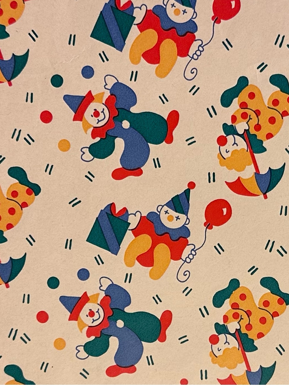 Vintage clown paper